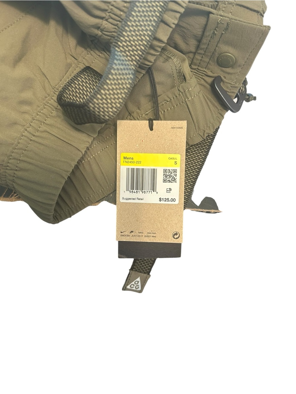 $125 Nike ACG Men's UV Hiking Pants Green Men's Size Small FN2450-222 NEW - Picture 7 of 13